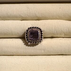 Elegant Purple Stone Silver Ring